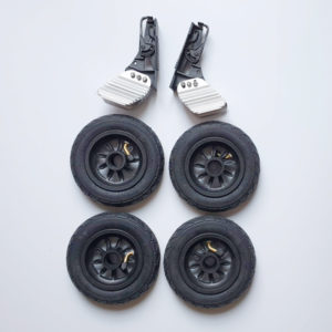 Kit de conversion complet avec freins pour patins skike avec roues de Ø 200 mm vers roues de Ø 150 mm