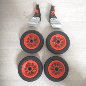 Kit de conversion complet avec roulements SANS anti-recul et freins pour patins skike V9 FIRE 200 mm vers roues de Ø 150 mm. Couleur Orange. (Copie)