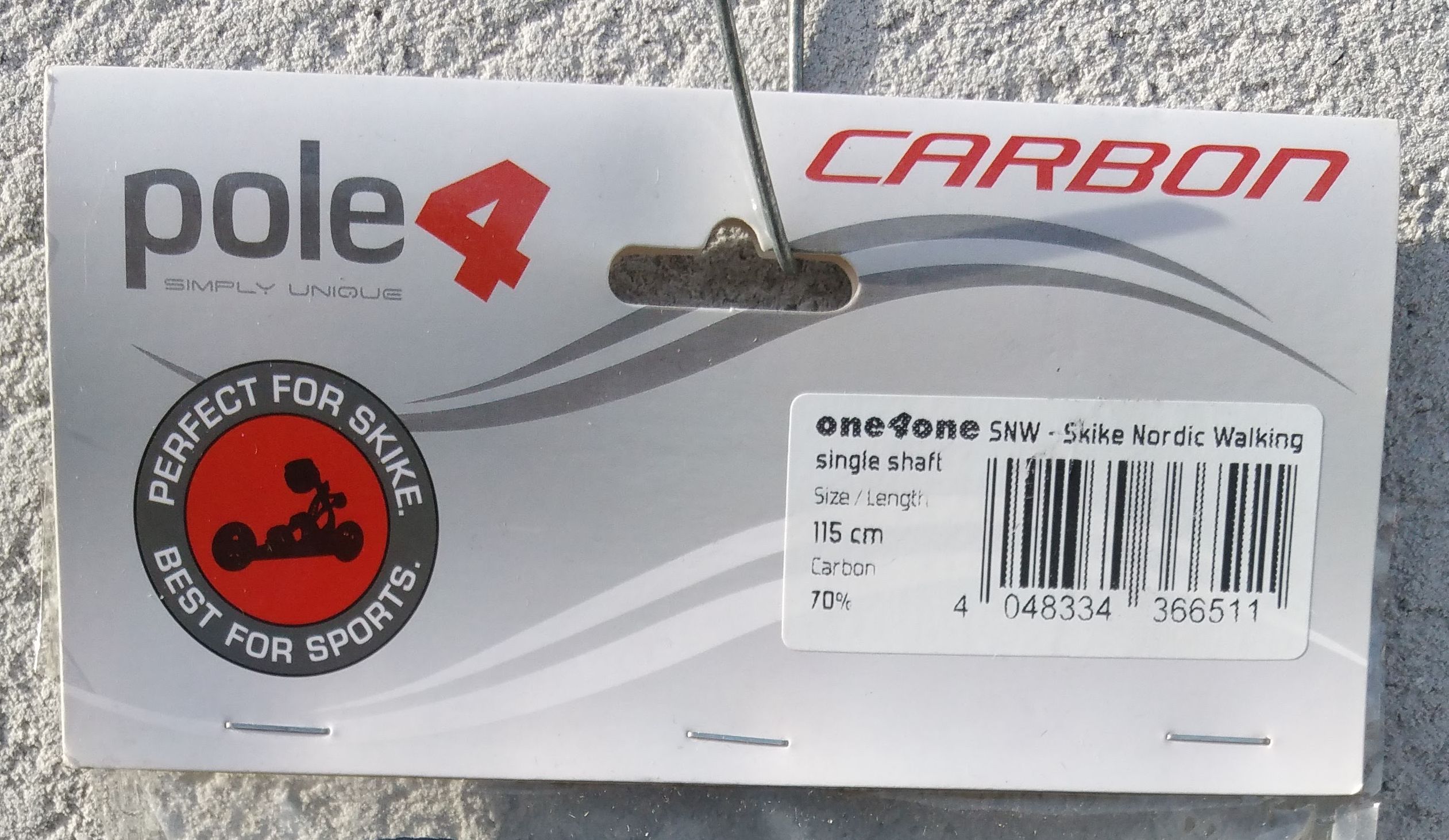 Bâtons de marche nordique skike One4One Pole4, fixe, 70% carbone – Image 6